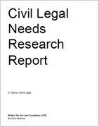 Civil Legal Needs Research Report