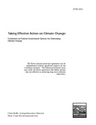Taking Effective Action on Climate Change - Comments on Federal Government Options for Addressing Climate Change
