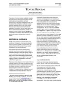 Tenure Reform: Law Reform Discussion Paper