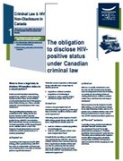 Criminal Law and HIV Non-Disclosure in Canada