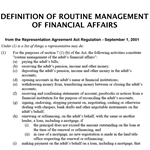 Representation Agreement Resource: Definition of Routine Management of Financial Affairs