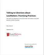 Talking to Librarians about LawMatters: Promising Practices