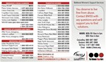 Wallet Size Card of Resource Contact Numbers for Women Facing Abuse