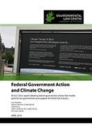 Federal Government Action and Climate Change