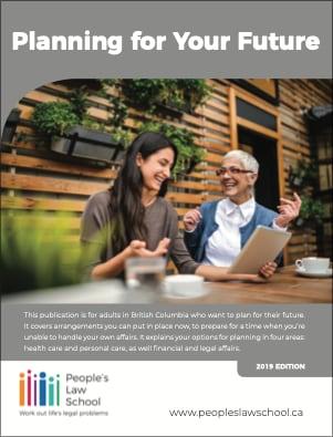 Thumbnail of the booklet cover featuring a photo of two women sitting at a table with a laptop, in conversation. One is elderly with short white hair, and the other is younger with long dark hair.