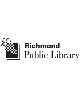 Logo is a book out of which pixels are flying, and the organization name.