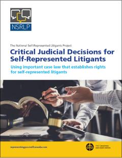 Thumbnail of the cover, with title and a photo of a the arms and lower body of two men, with a judge’s gavel in the foreground.
