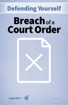 Thumbnail of the cover, with the title, an illustration of a page with a large X on it, and the Legal Aid BC logo.