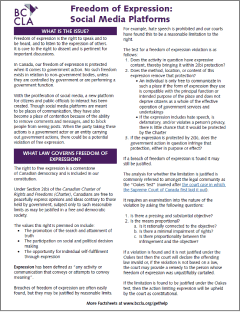 Thumbnail of the first page of the guide with two columns of text and the BC Civil Liberties Association logo.