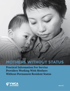 Cover of the booklet with the title and a photo of a mother holding a young child. The YWCA logo is at the bottom.
