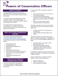 Thumbnail of the first page of the guide with two columns of text and the BC Civil Liberties Association logo.