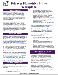Thumbnail of the first page of the guide with two columns of text and the BC Civil Liberties Association logo.