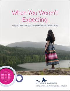 Thumbnail of the cover, with the title and logo, featuring a photo of a woman with her back to the camera, looking towards a lake with forest and mountains behind the lake.