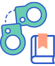 handcuffs and book icon