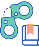 handcuffs and book icon