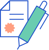 certificate and pen